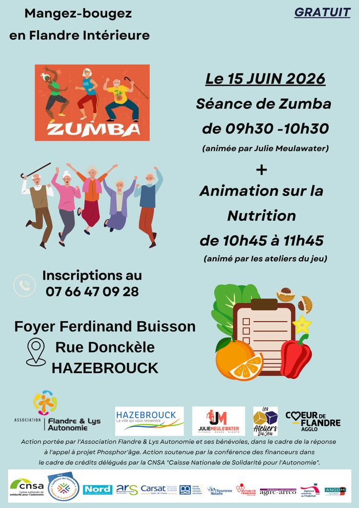 Séance de Zumba Adaptée & Atelier Nutrition à Hazebrouck Foyer Ferdinand Buisson Hazebrouck