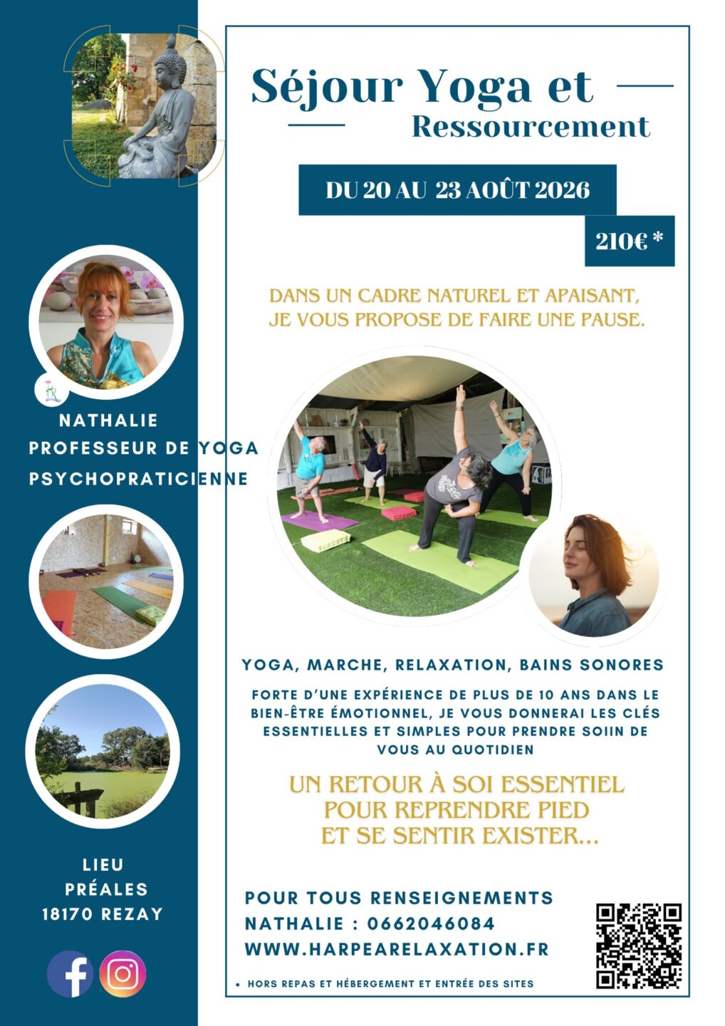 Séjour yoga et ressourcement  Rezay