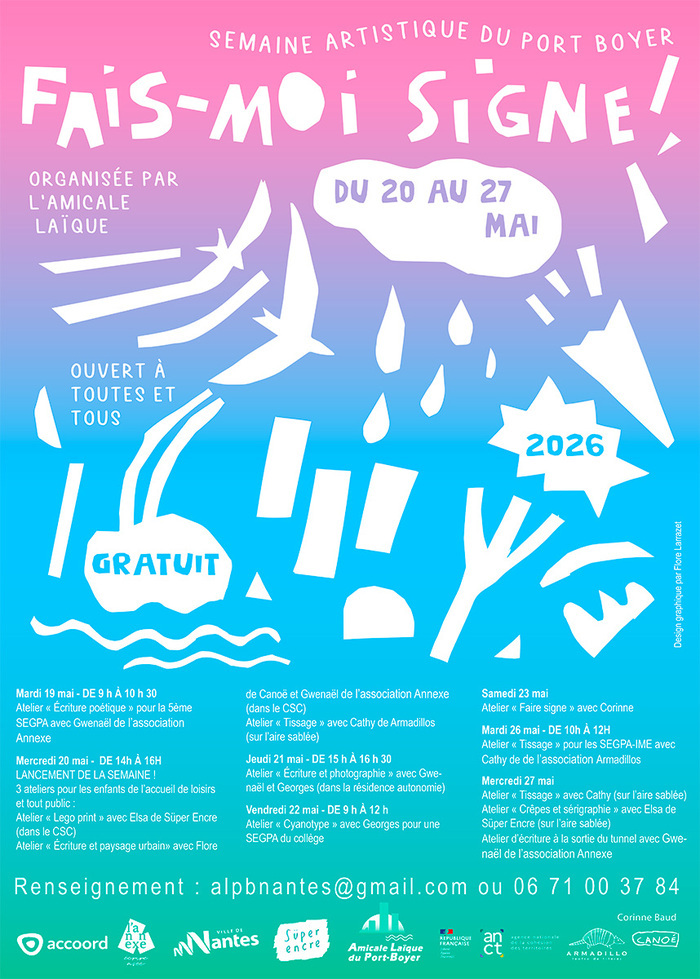 Semaine Artistique du Port-Boyer – FAIS-MOI SIGNE ! Port-Boyer Nantes