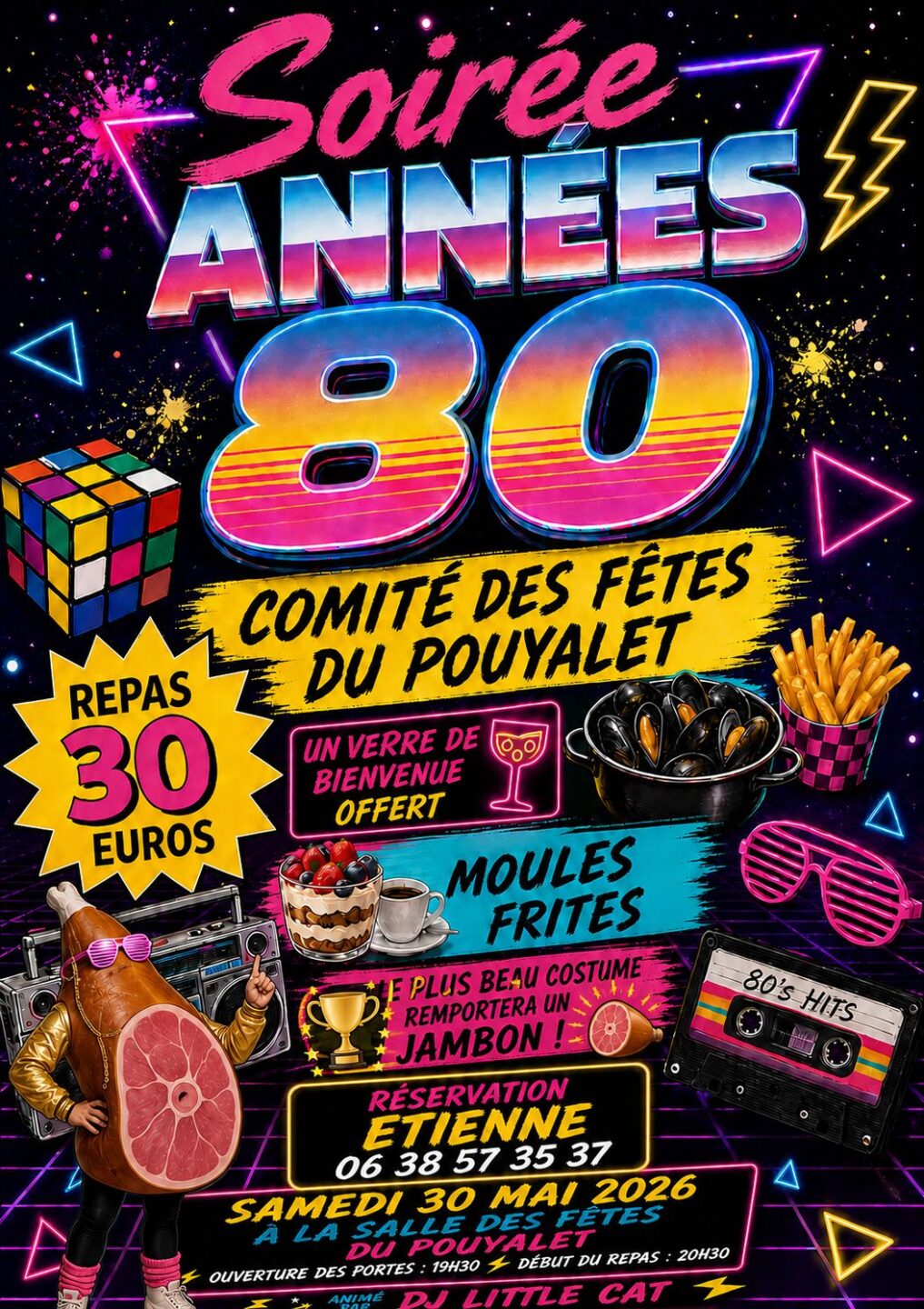 Soirée Années 80 Salle des fêtes du Pouyalet Pauillac
