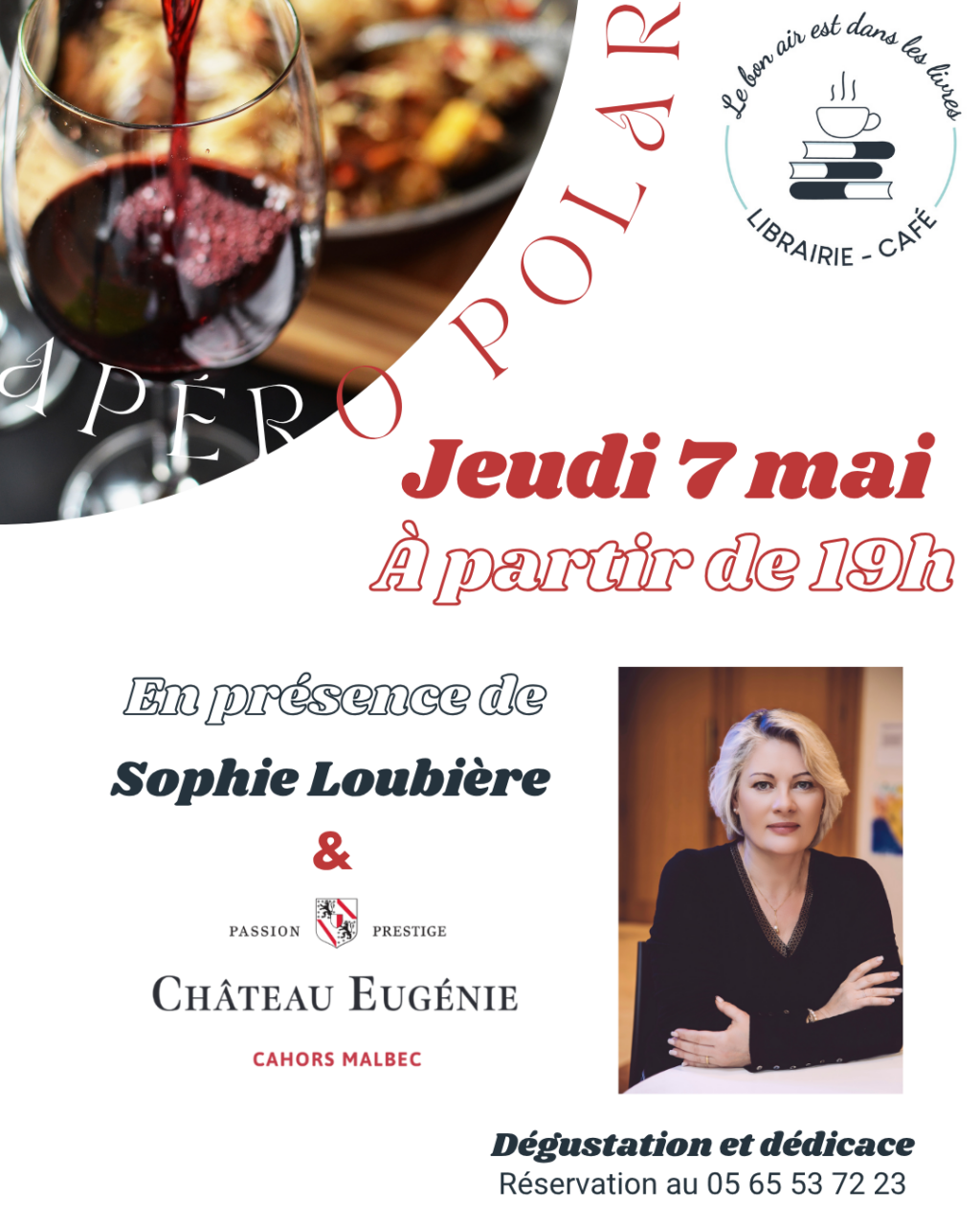 Soirée apéro polar avec Sophie Loubière et Château Eugénie Albas