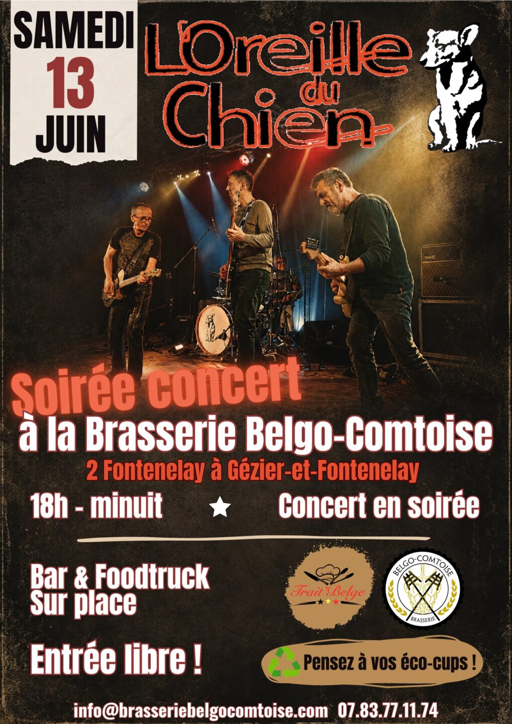 Soirée concert à la brasserie Belgo-Comtoise Brasserie Belgo-Comtoise Gézier-et-Fontenelay 2026-06-13