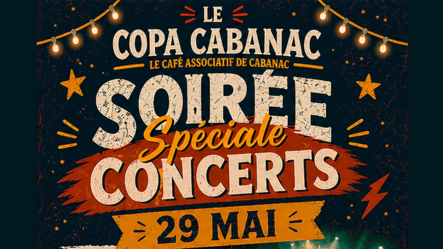 Soirée Concerts Copa Cabanac Rue de la Gare Cabanac-et-Villagrains