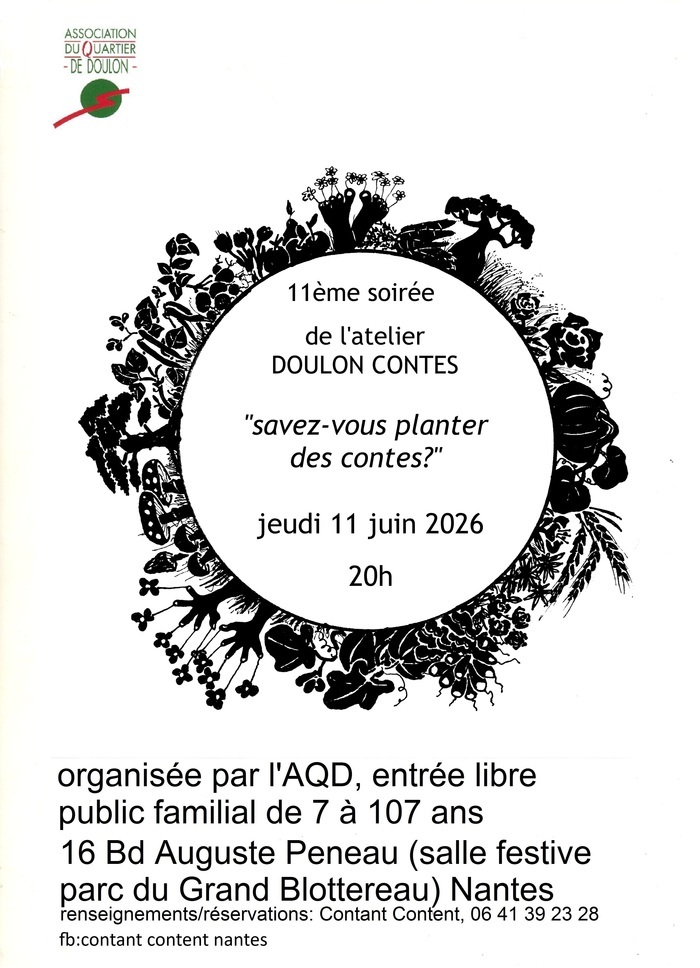 Soirée contes Salle festive du Grand Blottereau Nantes
