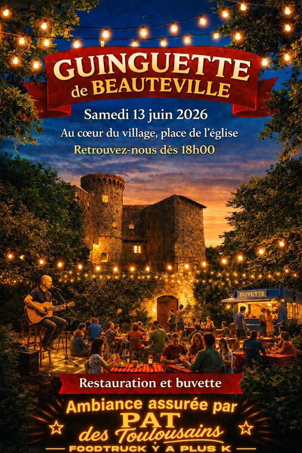 SOIRÉE GUINGUETTE À BEAUTEVILLE AU COEUR DU VILLAGE Beauteville 2026-06-13