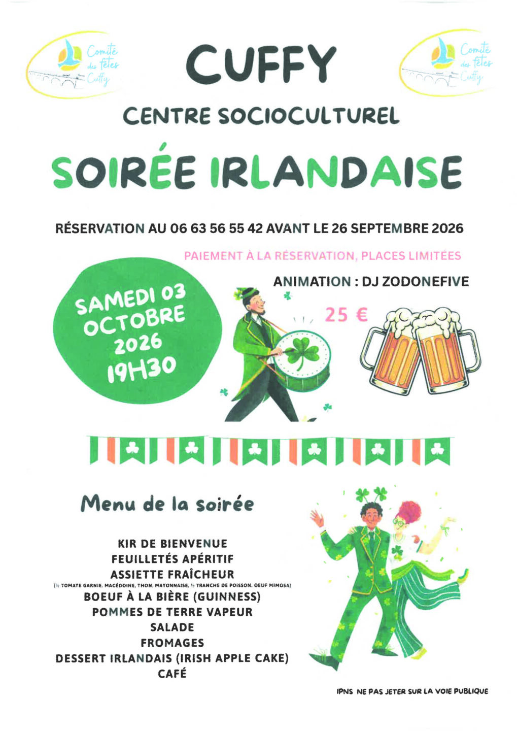 Soirée Irlandaise Cuffy
