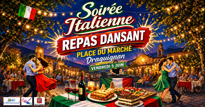 Soirée italienne, Place du Marché, Draguignan