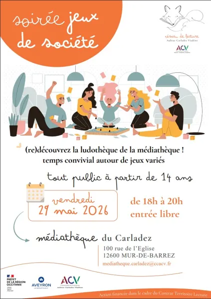 Soirée jeux de société 100 rue de l'église Mur-de-Barrez 2026-05-29