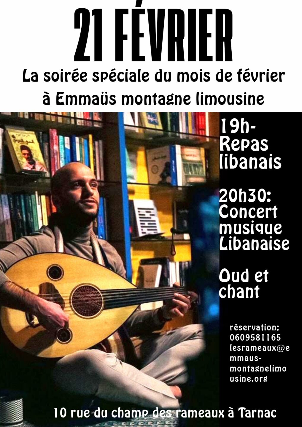 Soirée Repas-Concert à l'Emmaüs Montagne Limousine 10 Rue du Champ des Rameaux Tarnac 2026-05-30