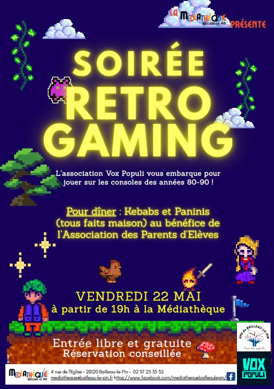 Soirée Retro Gaming  Bailleau-le-Pin
