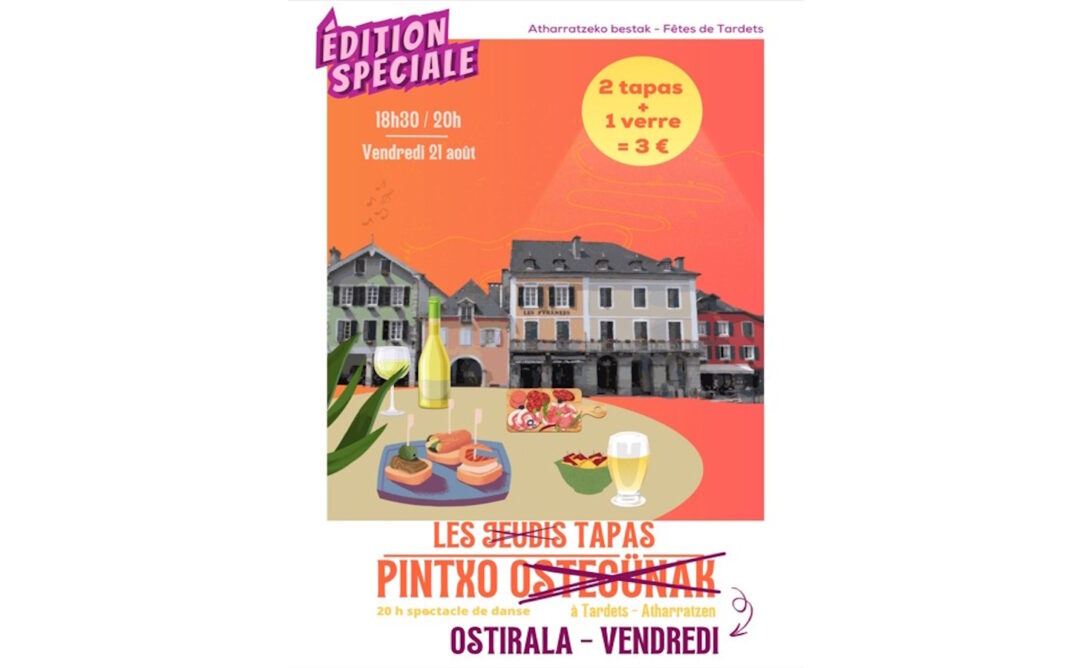 Soirée tapas et musique  Tardets-Sorholus