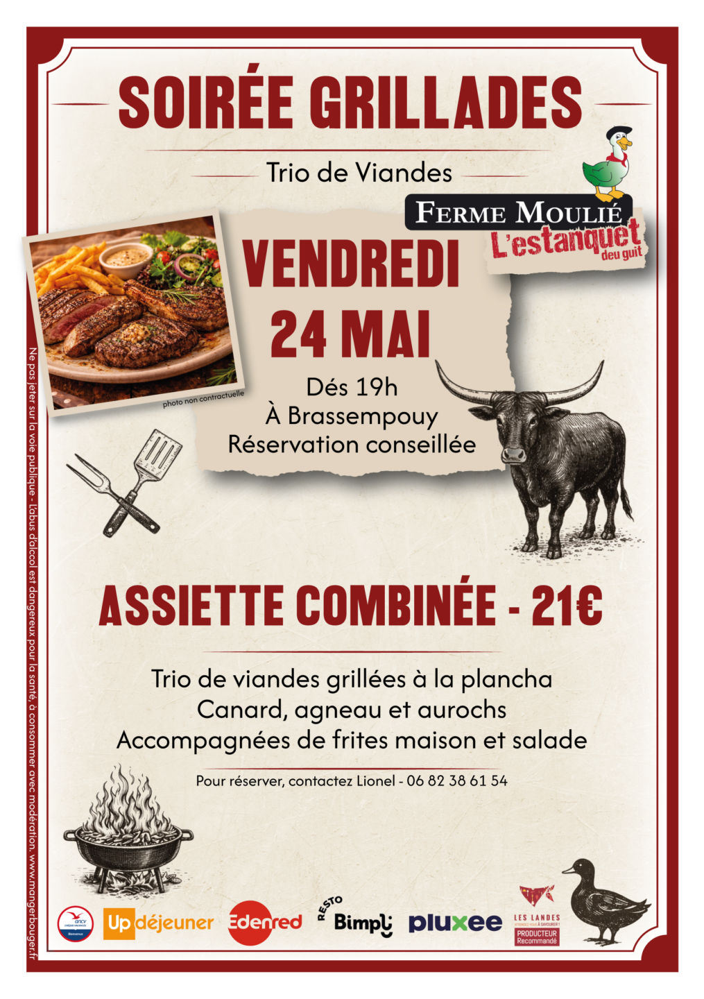 Soirée Trio de Viandes  Brassempouy