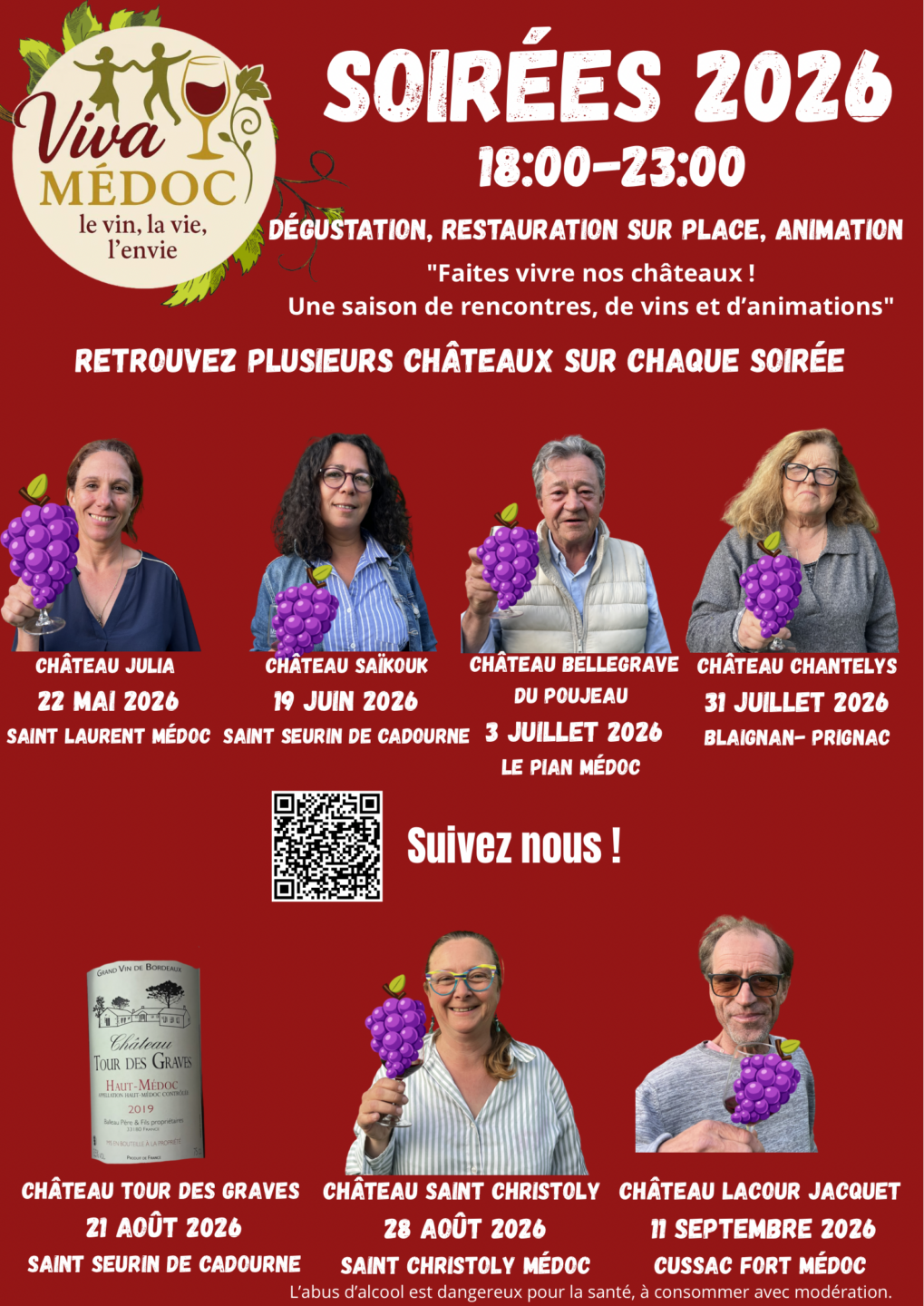 Soirée Viva Médoc au Château Chantelys Rue des Colombiers Blaignan-Prignac