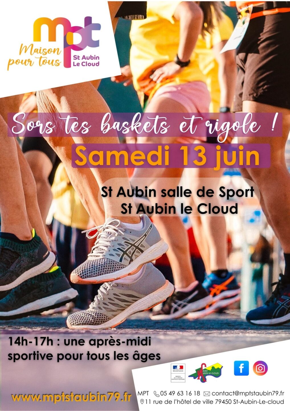 Sors tes baskets et rigole ! une fête du sport intergénérationnelle 29 Rue des Écoles Saint-Aubin-le-Cloud 2026-06-13