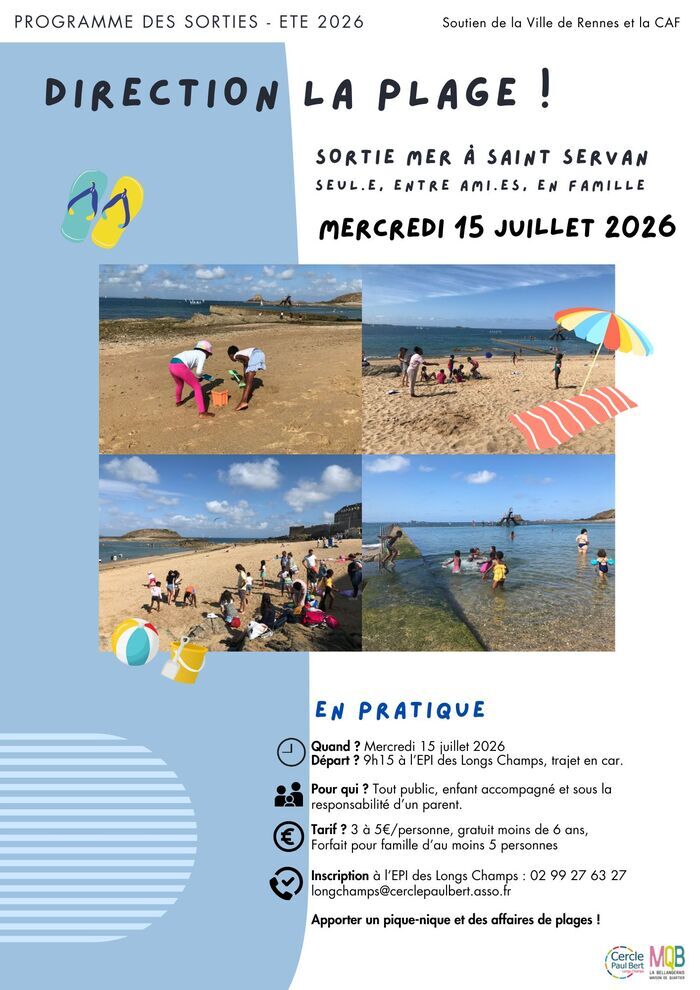 SORTIE – Direction LA PLAGE ! EPI des Longs Champs Rennes