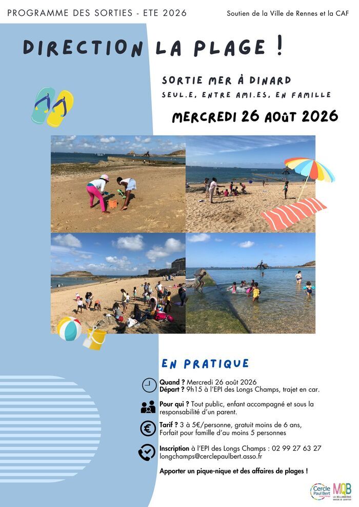 SORTIE – Direction LA PLAGE ! EPI des Longs Champs Rennes