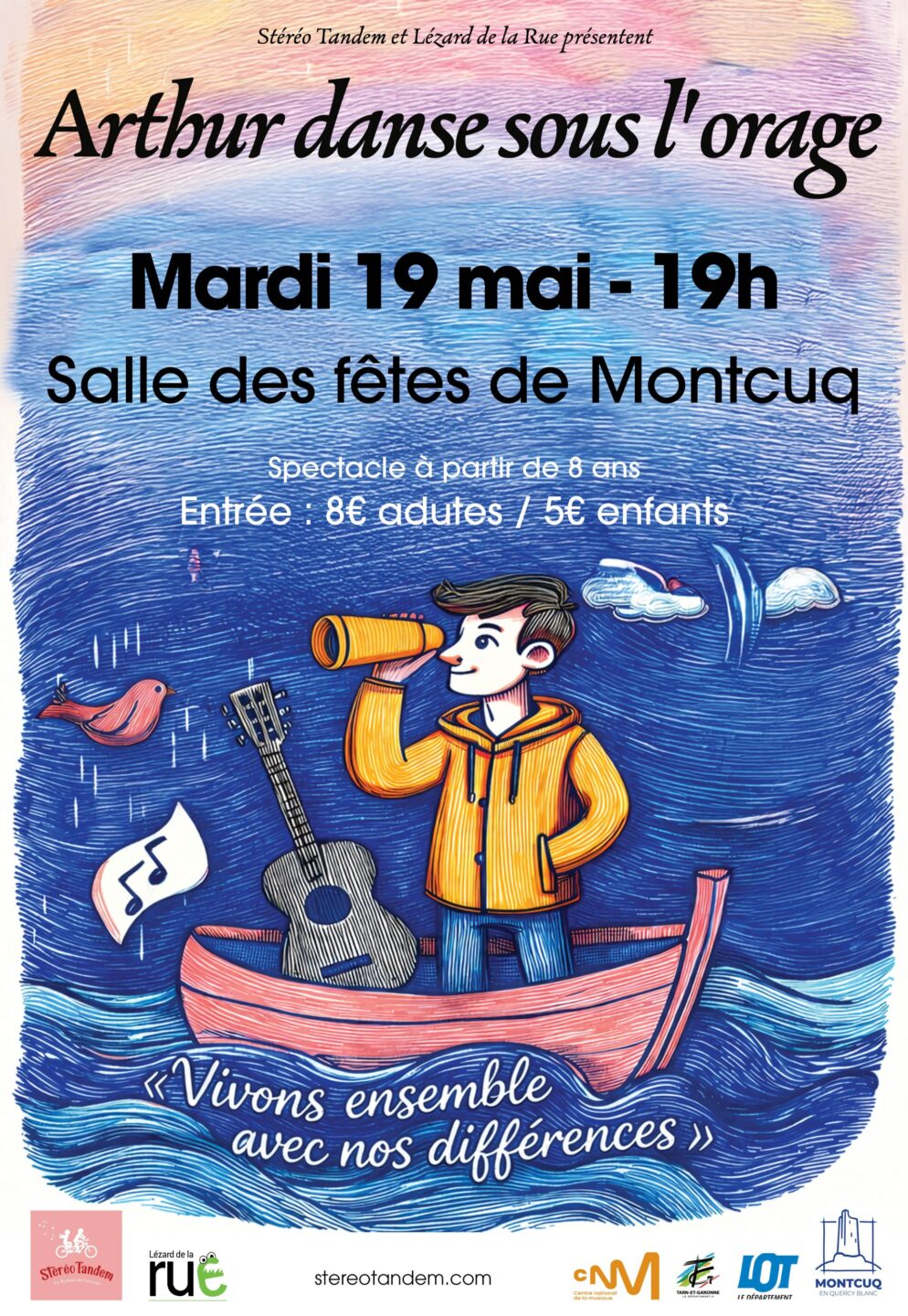 Spectacle Arthur danse sous l&rsquo;orage Allée des marronniers Montcuq-en-Quercy-Blanc