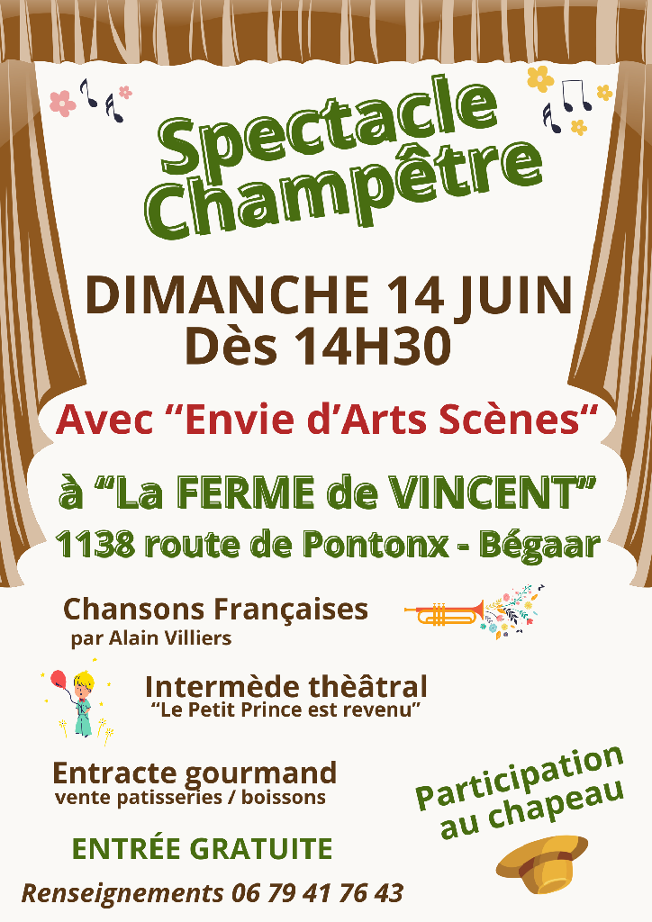 Spectacle Champêtre 1138 Route de Pontonx Bégaar 2026-06-14
