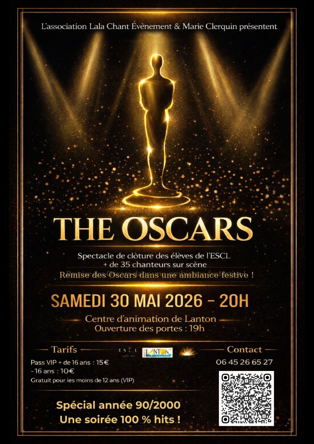 Spectacle de chants The Oscars Centre d&rsquo;animation Lanton