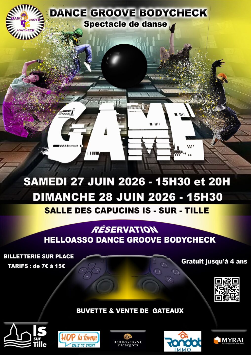 Spectacle de danse GAME par l’association DANCE GROOVE BODYCHECK Salle des Capucins Is-sur-Tille