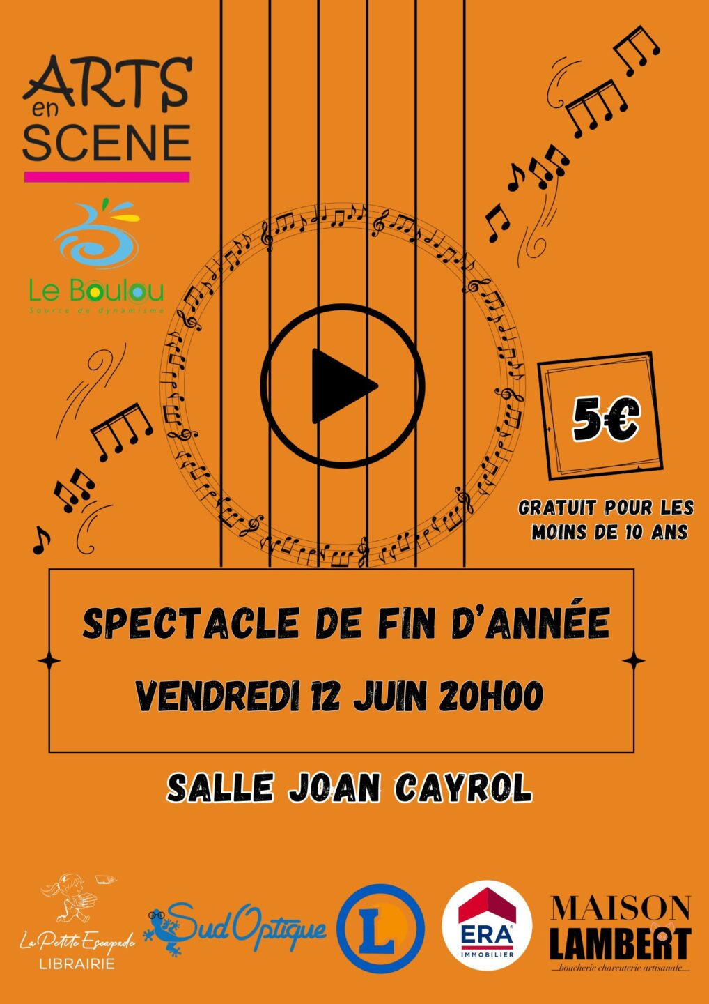 SPECTACLE DE FIN D&rsquo;ANNÉE ARTS EN SCÈNE Chemin du Moli Nou Le Boulou