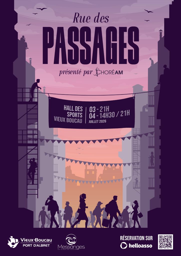 Spectacle de la compagnie CHOREAM Rue des Passages Vieux-Boucau-les-Bains