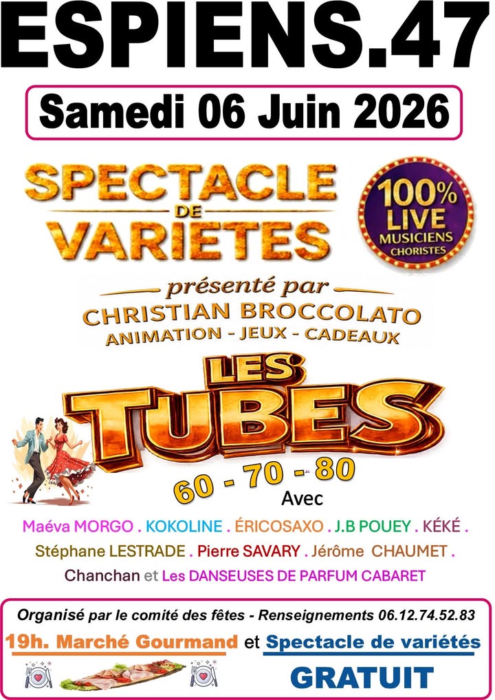 Spectacle de variétés Les tubes 60/70/80 Espiens 2026-06-06