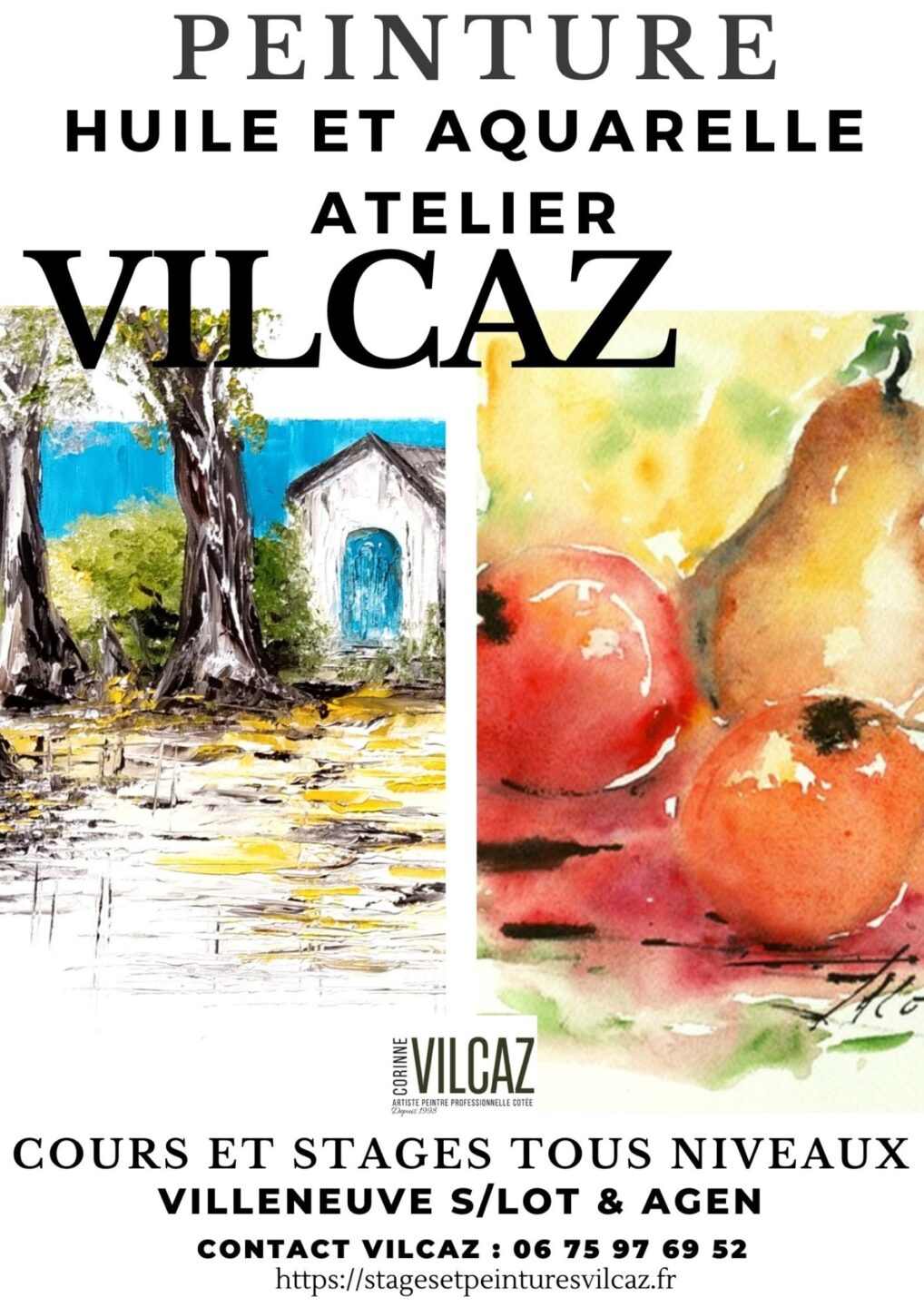 Stage Aquarelle 18 bis Chemin de Massanès Villeneuve-sur-Lot 2026-07-13