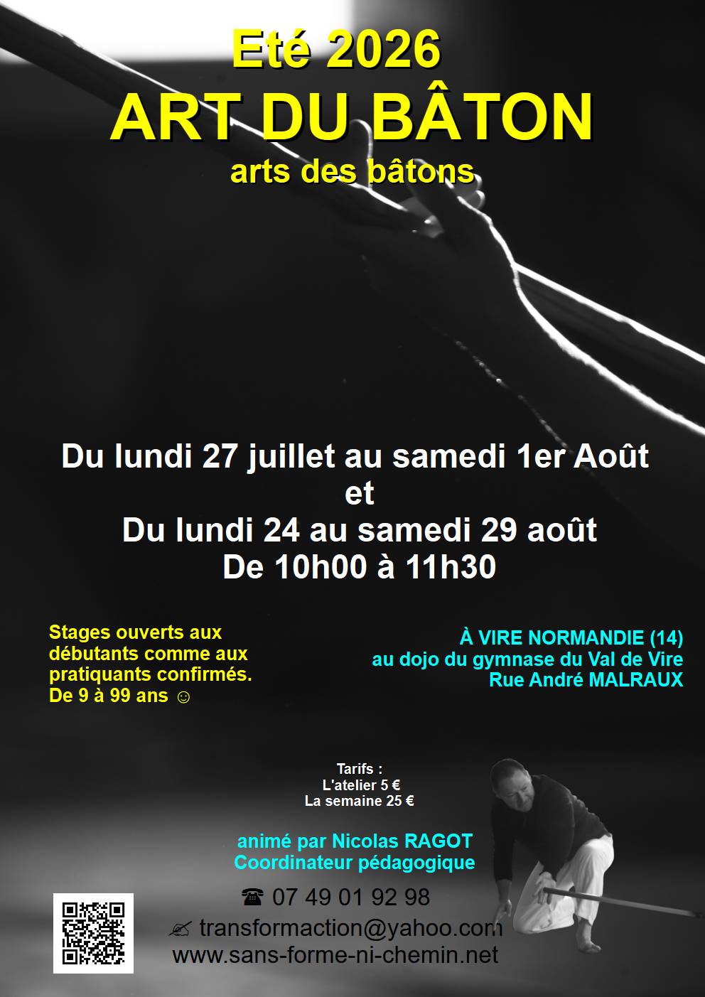 Stage Art du/des baton(s) à Vire Normandie 40 Rue André Malraux Vire Normandie 2026-07-27