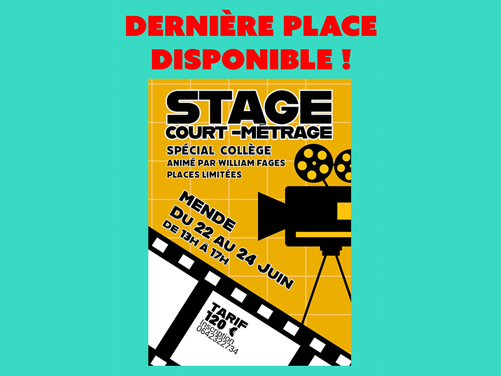 STAGE COURT- MÉTRAGE Avenue Maréchal Foch Mende 2026-06-22