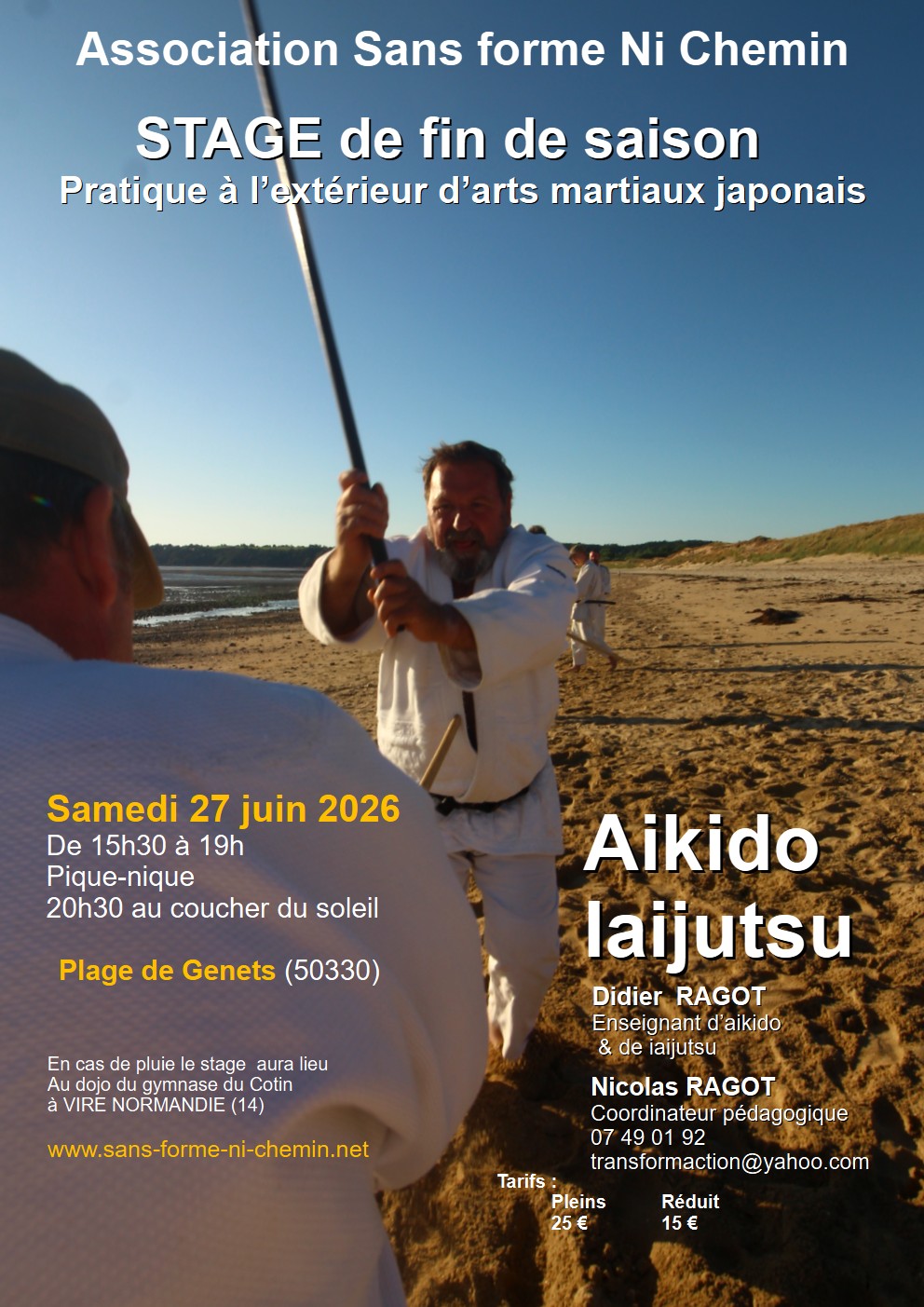 Stage de fin de saison Arts martiaux traditionnels japonais Plage de Genêts Genêts 2026-06-27
