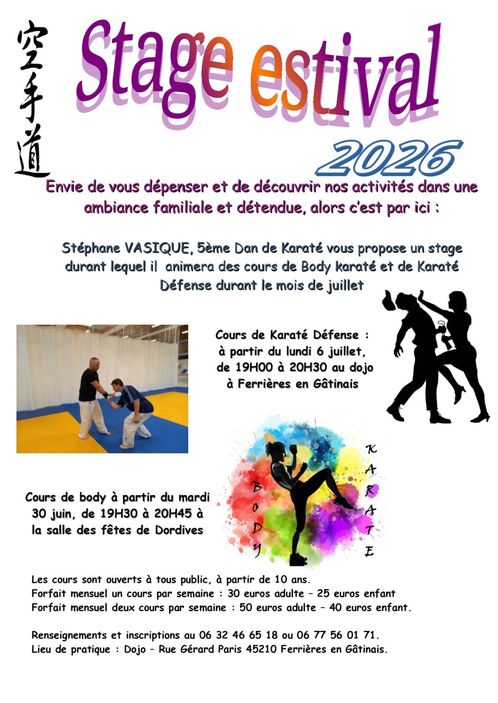 Stage estival de Karaté Défense  Ferrières-en-Gâtinais 2026-06-30