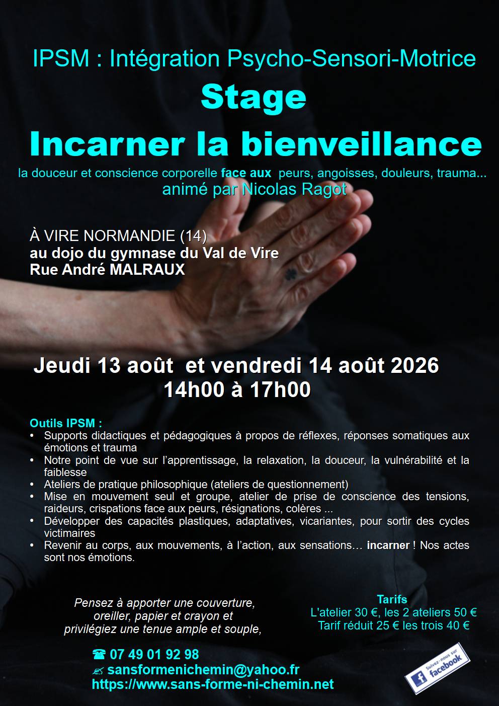 Stage incarner la bienveillance à Vire Normandie Dojo du gymnase du val de Vire Vire Normandie 2026-08-13