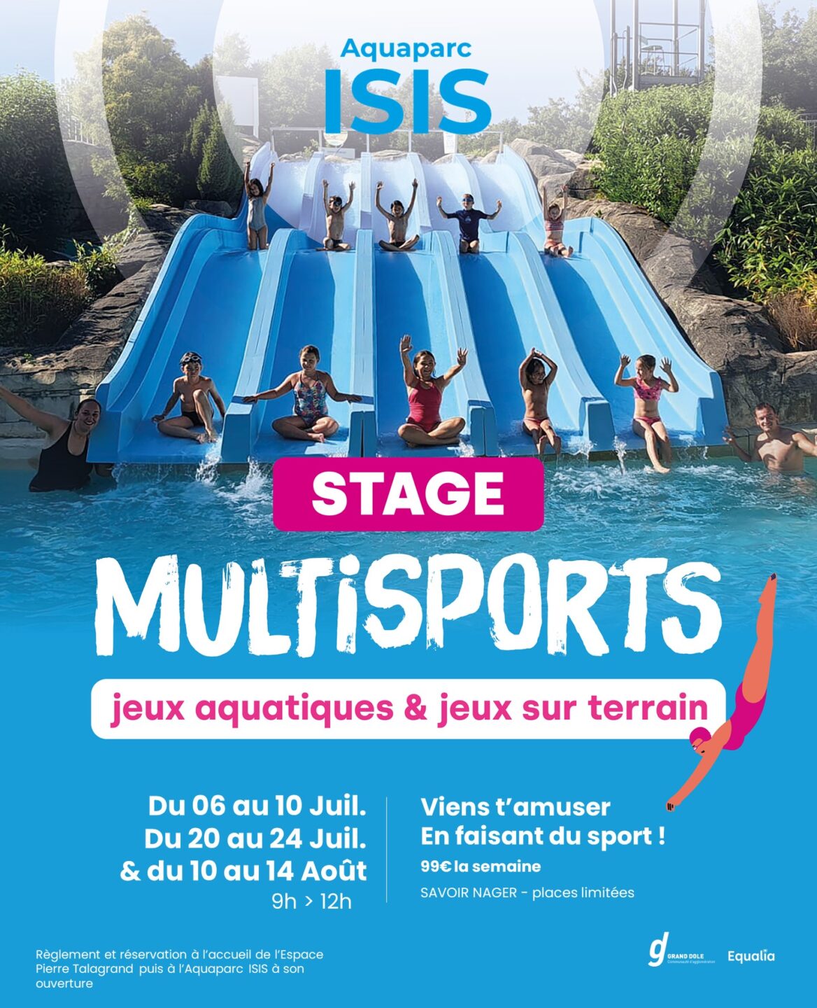 Stage Sportif Aquaparc ISIS Allée des Prés Buffard Dole 2026-07-06