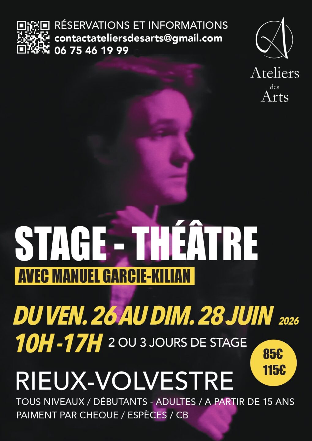 STAGE THÉÂTRE/LECTURE Rieux-Volvestre