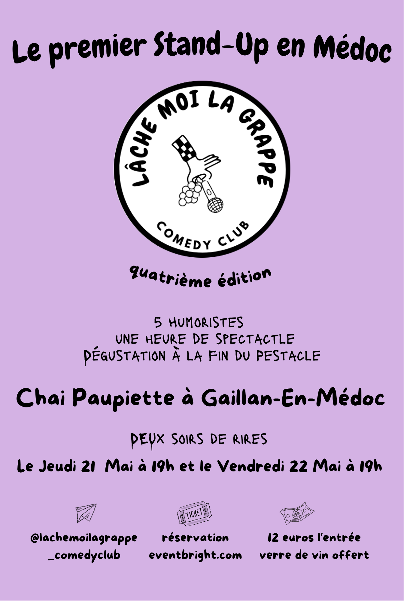 Stand-up en Médoc 4ème édition Chai Paupiette Gaillan-en-Médoc