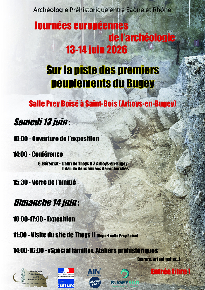 Sur la piste des premiers peuplements du Bugey Salle Le PreyBoisé à Saint-Bois Arboys-en-Bugey
