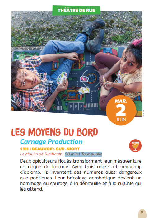 Théâtre de rue La 5e Saison à Beauvoir-sur-Niort Beauvoir-sur-Niort 2026-06-02
