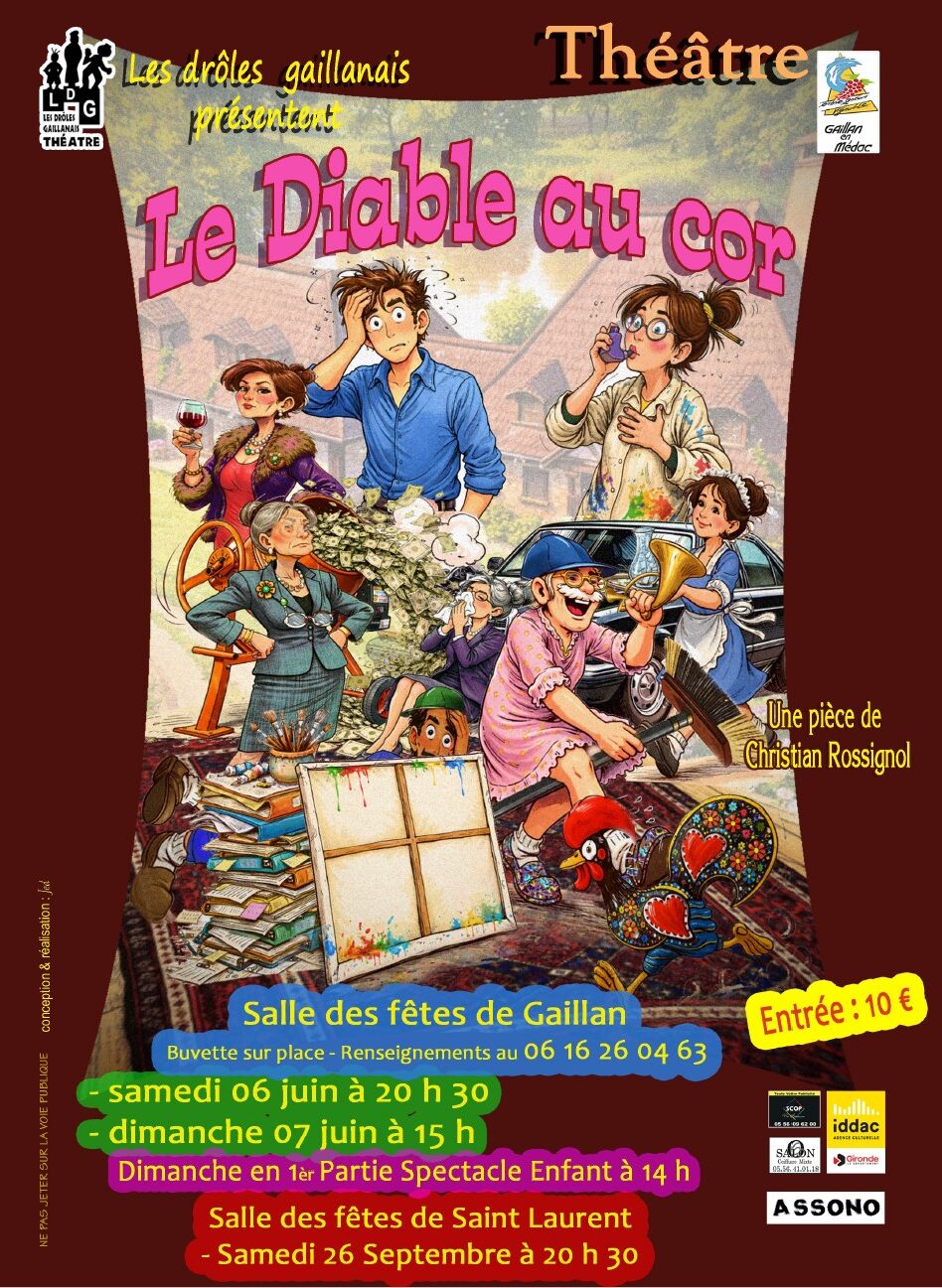 Théâtre Le Diable au Cor Salle des fêtes Saint-Laurent-Médoc