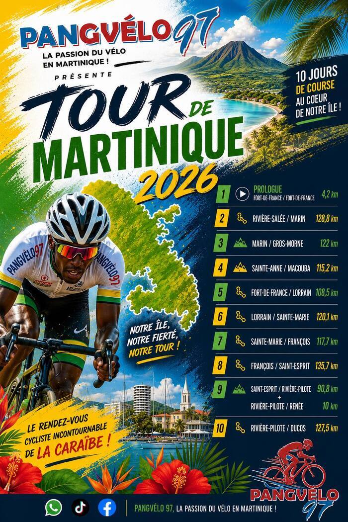 TOUR CYCLISTE DE MARTINIQUE 2026 « Lorrain / Sainte-Marie » 120,1 Km, Sainte-Marie, Sainte-Marie