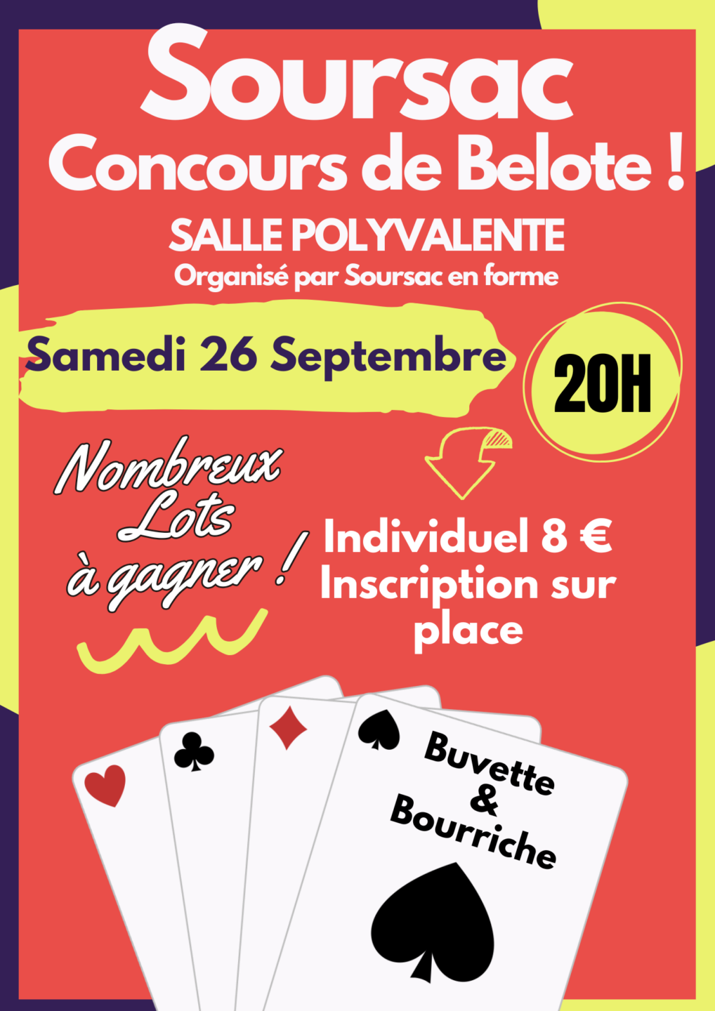 Tournoi de belote La Sagne Soursac 2026-09-26