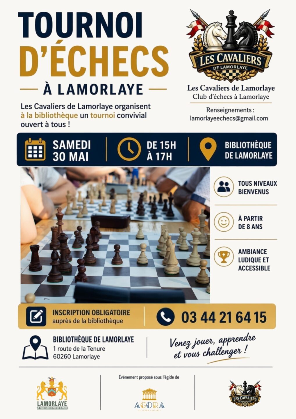 Tournoi d&rsquo;échecs à Lamorlaye  Lamorlaye