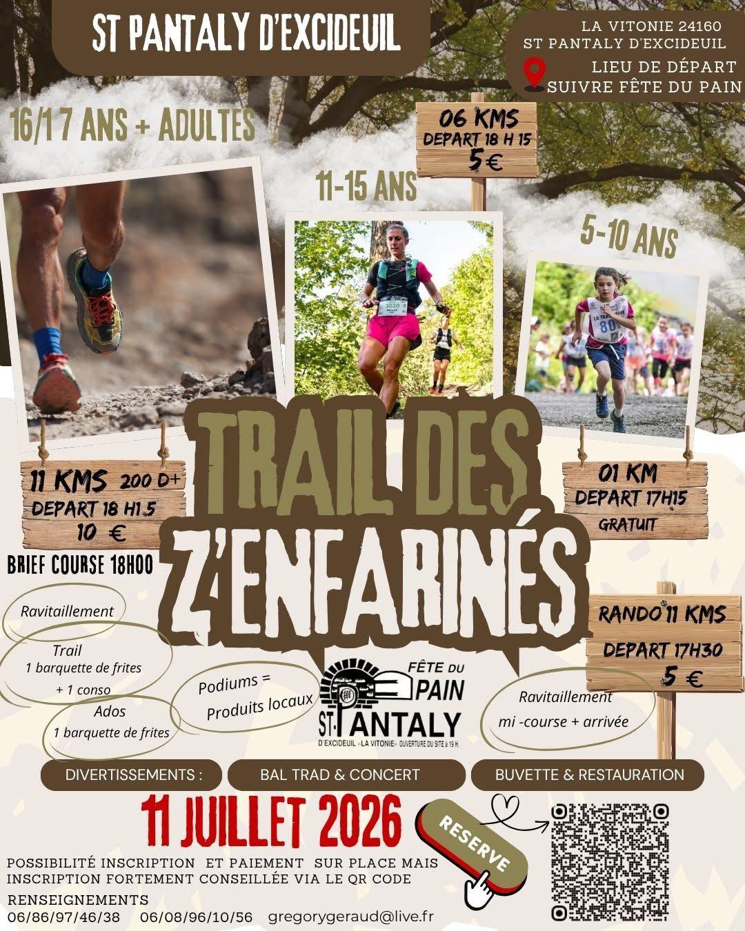 Trail des Z'enfarinés La Vitonie Saint-Pantaly-d'Excideuil 2026-07-11