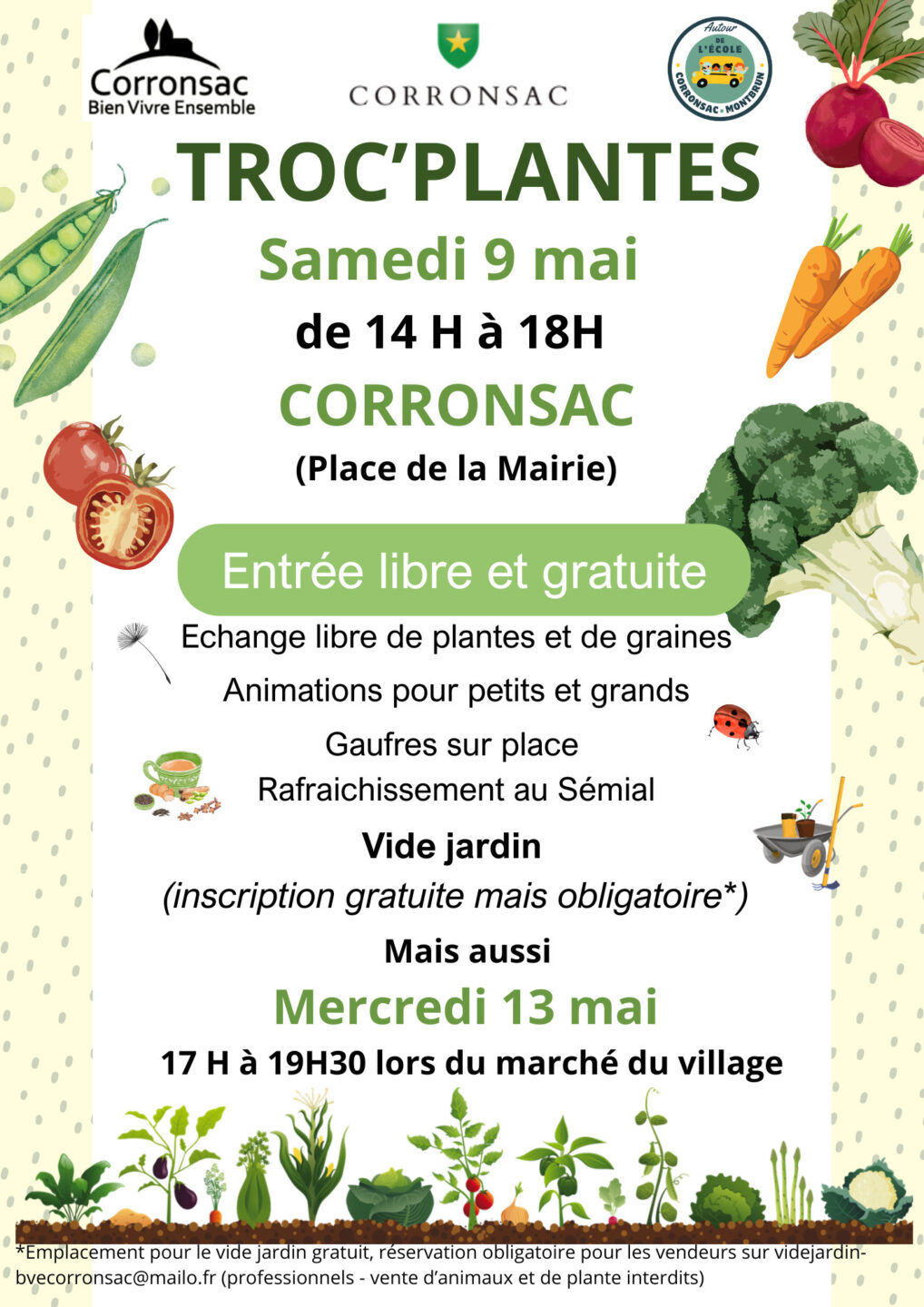 TROC&rsquo;PLANTES DE CORRONSAC Corronsac, Place devant la mairie Corronsac