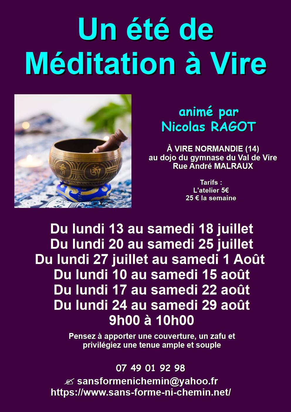 Un été de méditation à Vire Normandie 40 Rue André Malraux Vire Normandie 2026-07-13