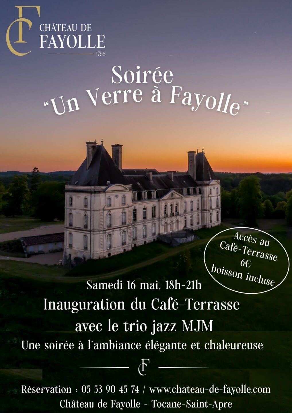 Un verre au château de Fayolle & concert Tocane-Saint-Apre