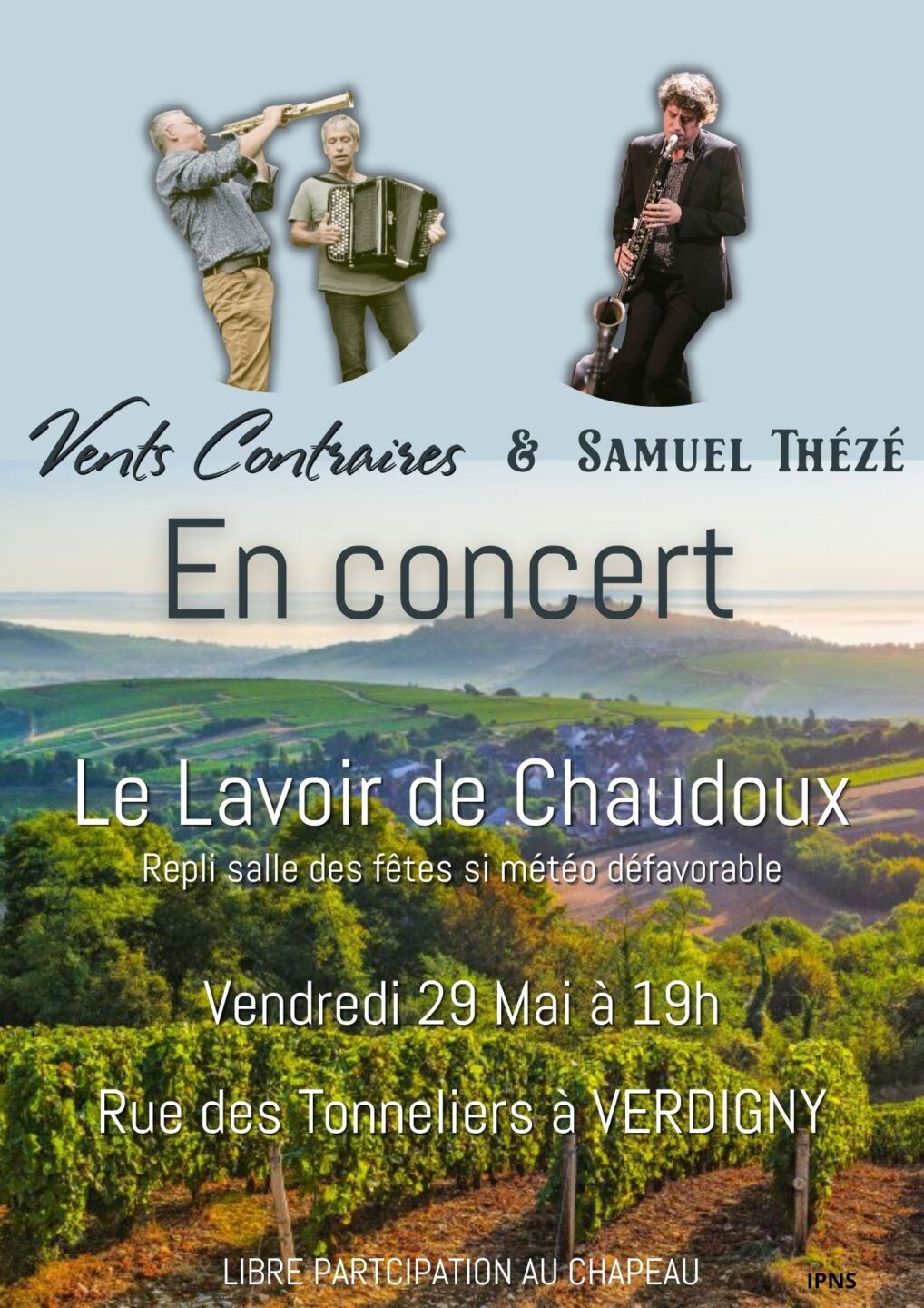 Vents contraires et Samuel Thézé en Concert  Verdigny
