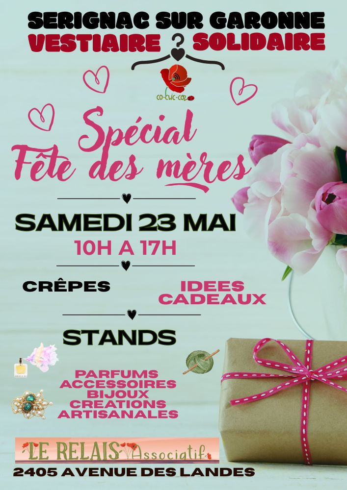 Vestiaire solidaire spécial fêtes des mères RELAIS ASSOCIATIF Sérignac-sur-Garonne