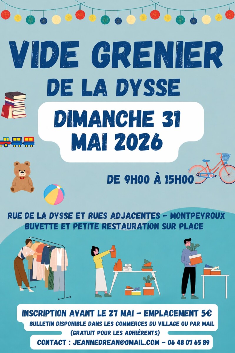 VIDE GRENIER DE LA DYSSE Rue de la Dysse Montpeyroux 2026-05-31