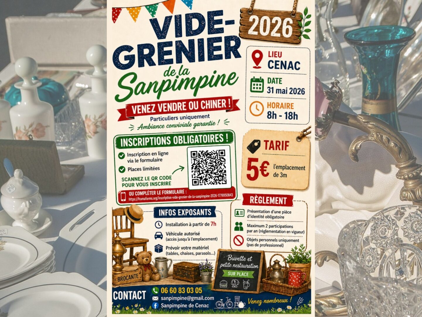 Vide grenier de la Sanpimpine à Cénac Salle culturelle Cénac
